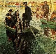 kyrkfolk i bat Carl Wilhelmson